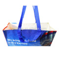 Printed custom logo reusable waterproof grocery shopping bag